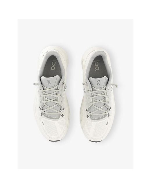 On Shoes White Cloudtilt Cushied-Sole Woven Low-Top Trainers for men