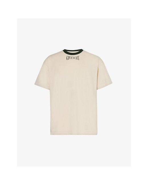 Givenchy Natural Brand-print Ribbed-collar Cotton-jersey T-shirt Xx for men