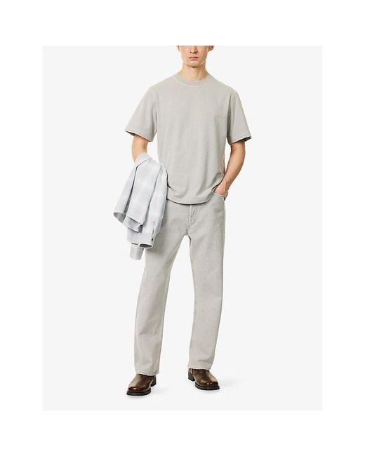 Agolde White Asha Mock-Neck Cotton-T-Shirt for men