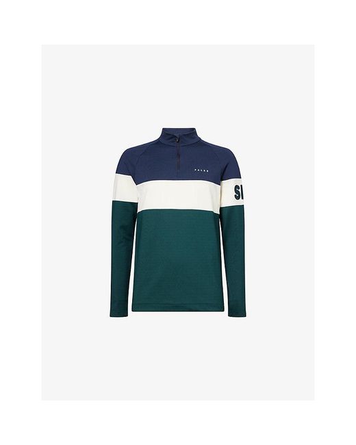 Falke Blue Ergonomic Sport System High-Neck Stretch-Woven Top for men