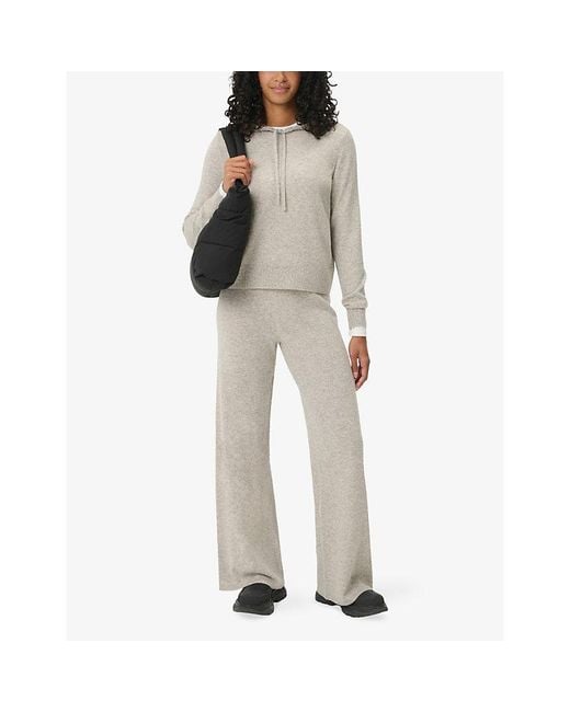 Sweaty Betty White Long-Sleeve Cashmere Hoody