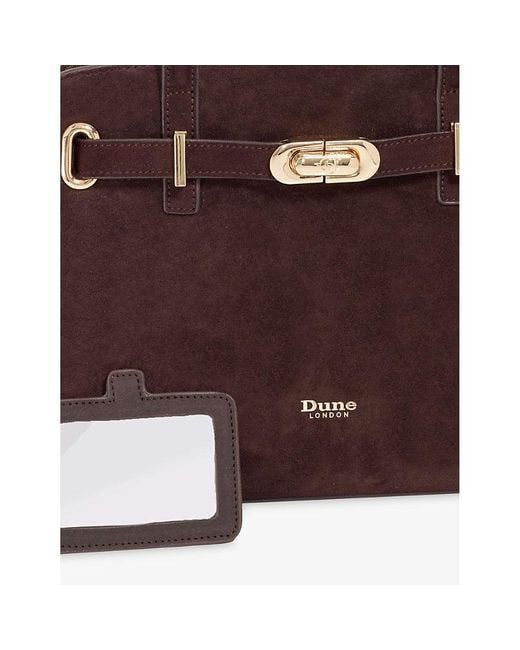 Dune Brown Dinkydefine Medium Belted Leather Tote