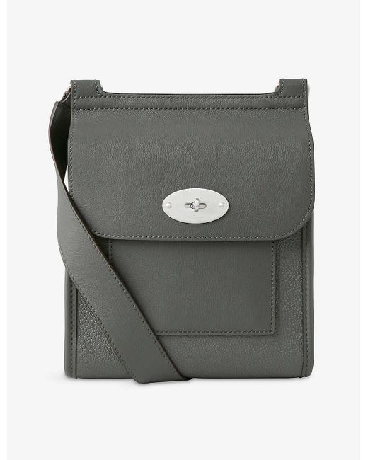 Mulberry Antony Small Fauxleather Crossbody Bag in Gray Lyst