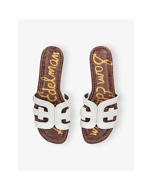 Sam Edelman White Bay Leather Sandals