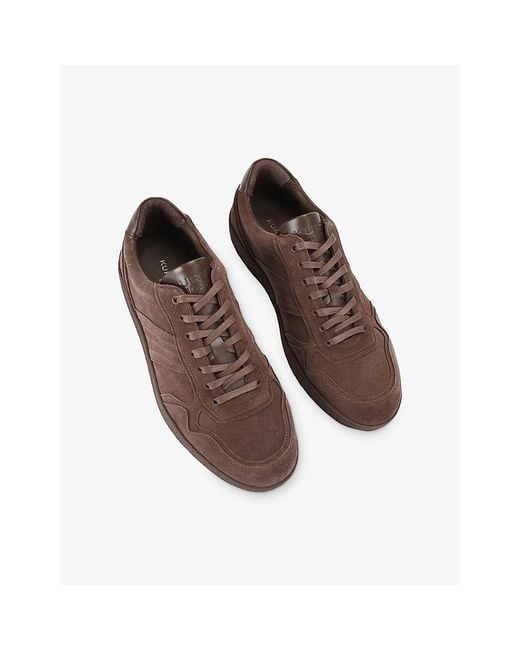 Kurt Geiger Brown Lloyd Drench Suede Trainers for men