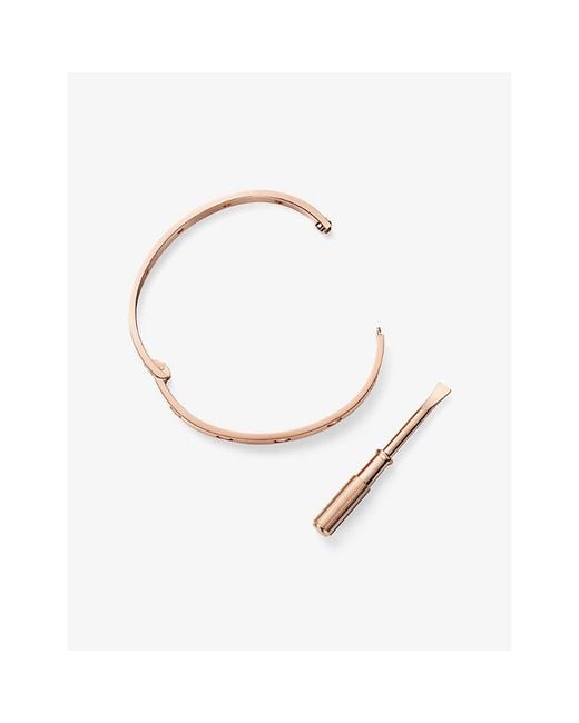 Cartier Pink Love Classic 18Ct Rose- And 0.96Ct Diamond Single-Screw Closure Bracelet