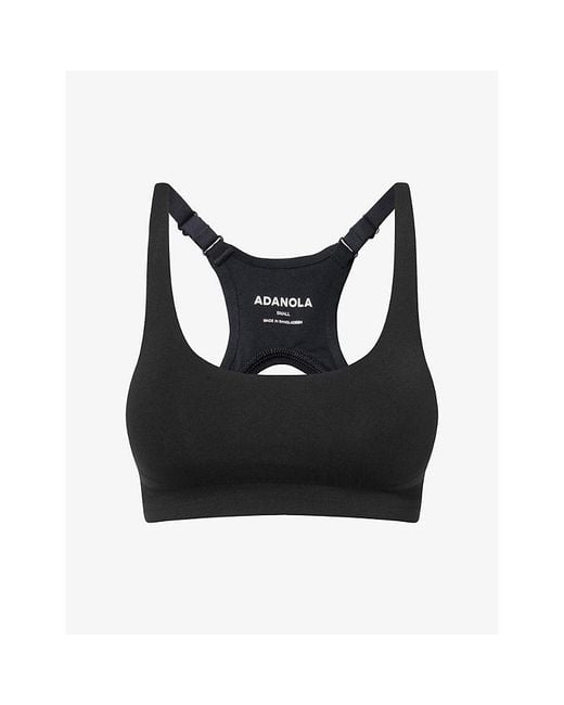 ADANOLA Black Seamless Racerback Sports Bra