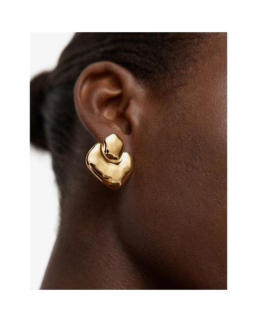 Monica Vinader Metallic Odyssey Bold 18Ct Vermeil Stud Earrings