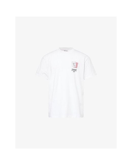 Carhartt White Playing Cards Short-Sleeve Cotton T-Shirt for men