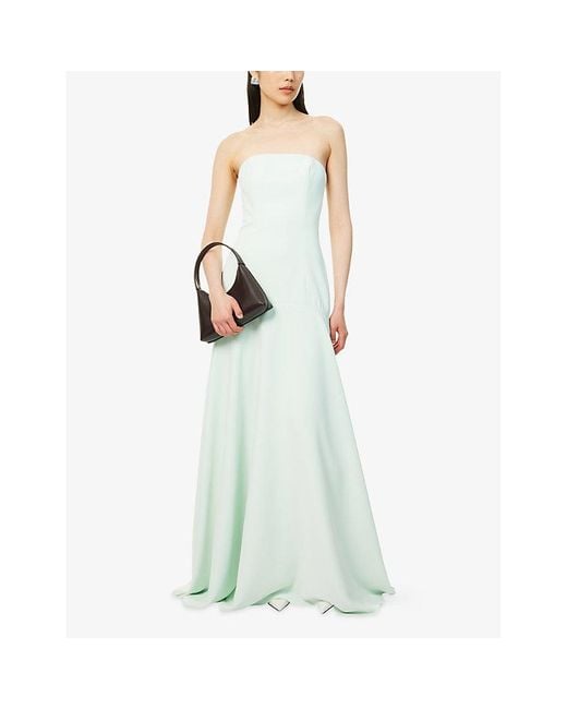 Odd Muse White The Ultimate Muse Strapless Stretch-Woven Maxi Dress