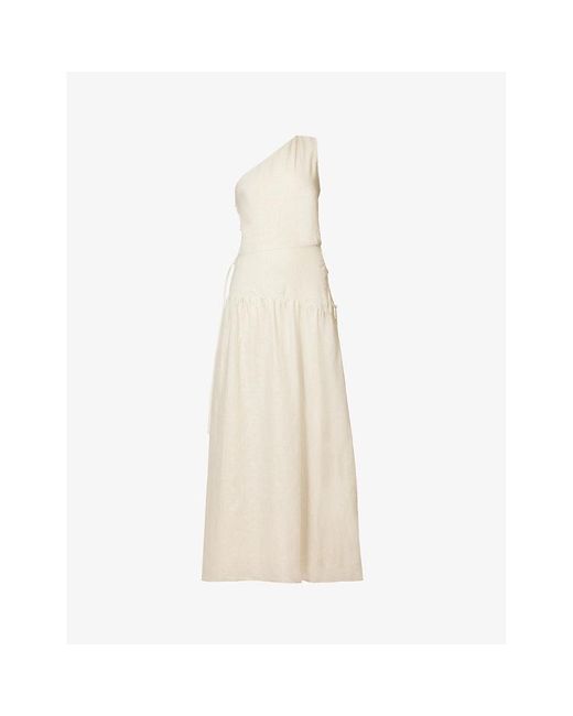 Sir. The Label White D'orsay Cut-out Slim-fit Maxi Dress