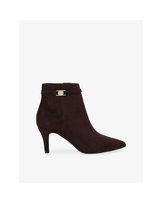 Carvela Kurt Geiger Brown Flute Coin Suede Shoe Boots