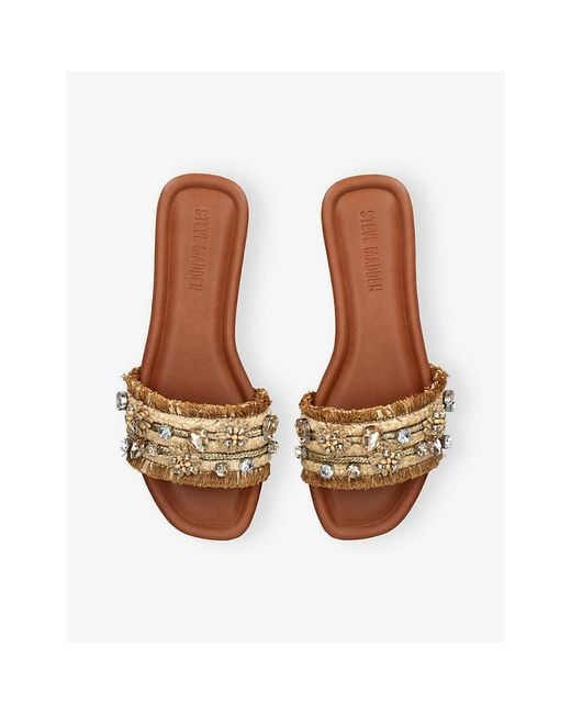 Steve Madden Brown Hampton Woven Sandals