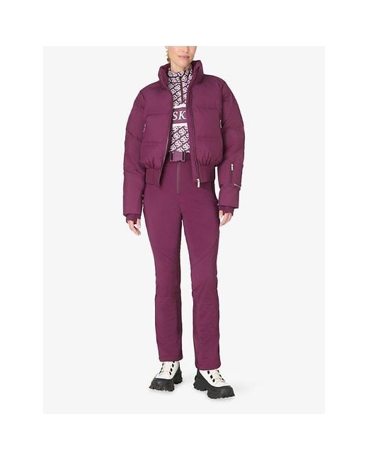 Sweaty Betty Purple Cropped Waterproof Ski Jacket