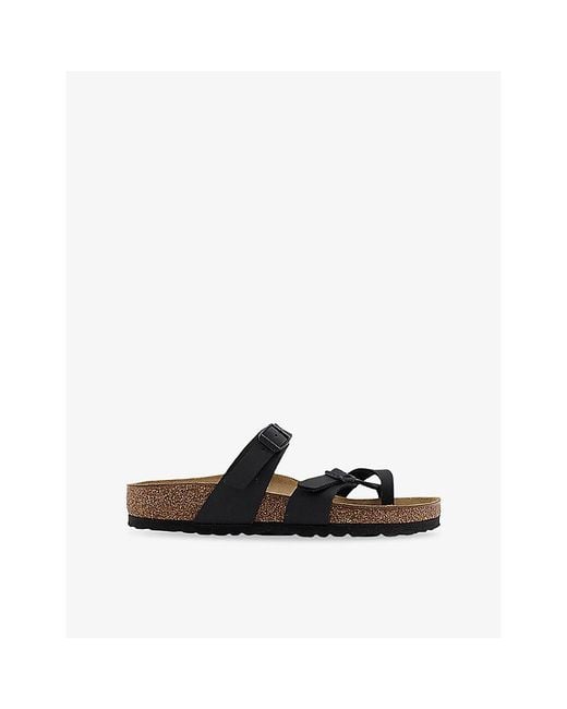 Birkenstock Black Mayari Cross-Strap Faux-Leather Sandals