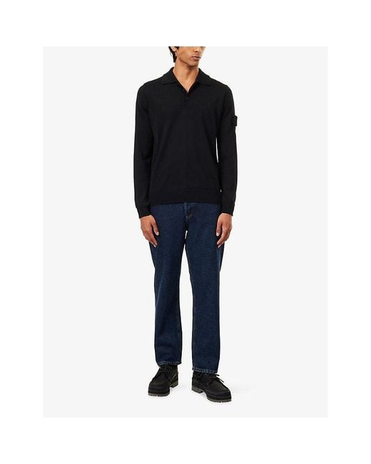 Stone Island Black Ghost Compass-Badge Wool Jumper for men