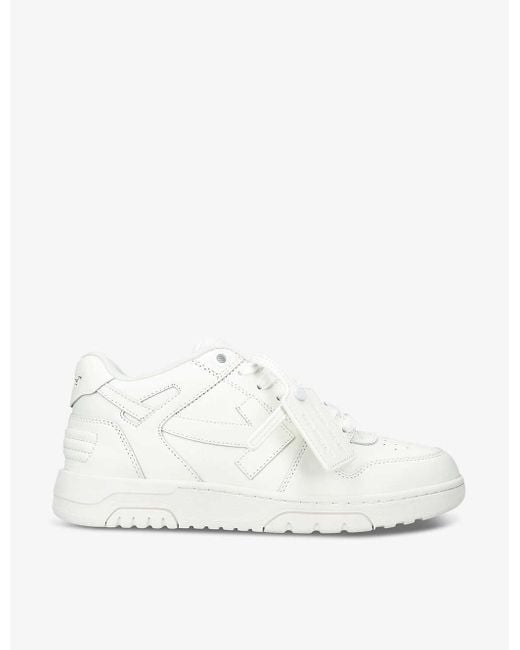 Off-White c/o Virgil Abloh White Off- C/o Virgil Abloh Out Of Office Logo-embroidered Leather Low-top Trainers for men