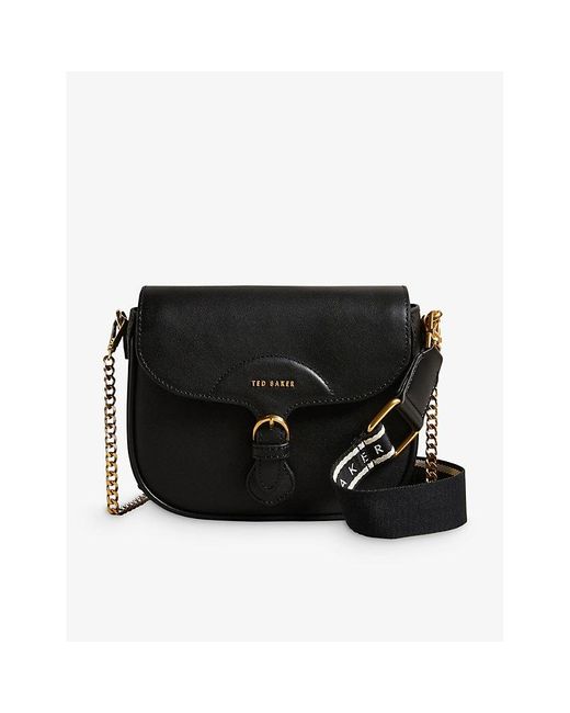 Ted Baker Esia Leather Cross-body Bag in Black | Lyst