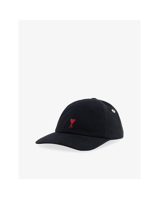 AMI Blue Embroidered-Logo Denim Baseball Cap for men
