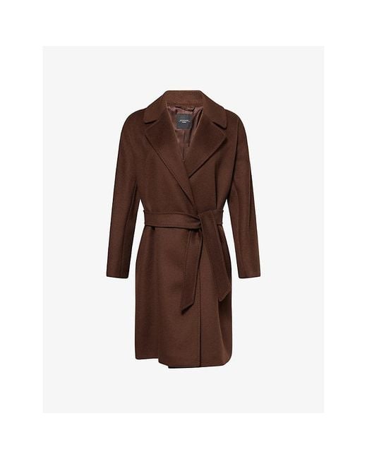 Weekend by Maxmara Brown Corte Brushed Wool Coat