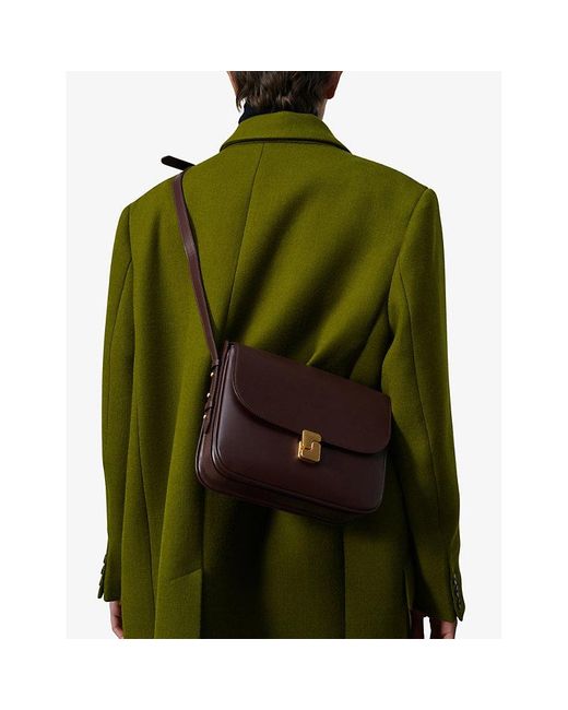 Soeur Brown Belissima Maxi Leather Cross-body Bag