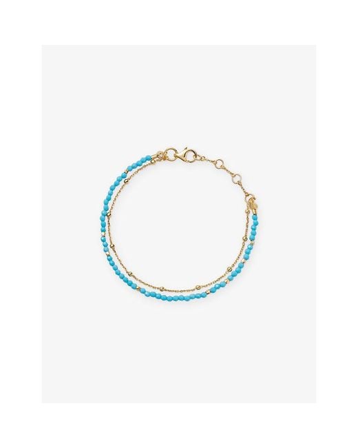 Astley Clarke Blue Fine Biography 18Ct- Plated Sterling- And Bracelet
