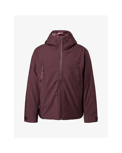 The North Face Purple Hooded Quilted Shell-Down Mountain Jacket for men