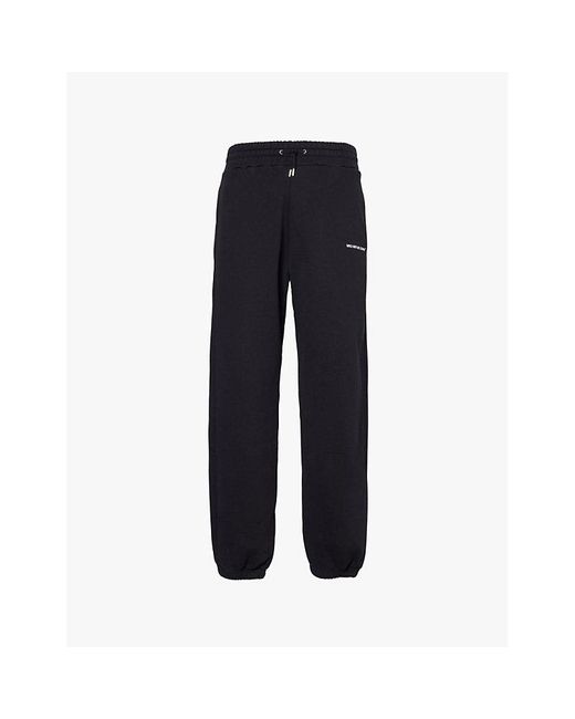 MKI Miyuki-Zoku Blue Uniform Brand-Print Cotton-Blend Jogging Bottoms for men