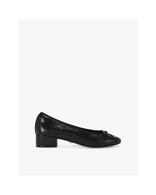 Carvela Kurt Geiger Black Nova Woven Ballet Pumps