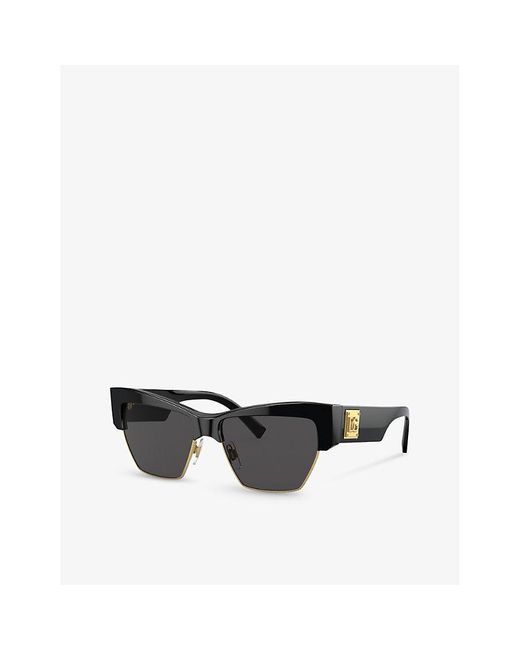 Dolce & Gabbana Black Dg4415 Cat-eye Acetate Sunglasses