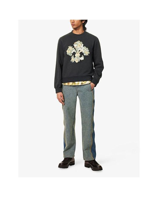 Levi's Black Levi's X Denim Tears Crewneck Cotton-Jersey Sweatshirt