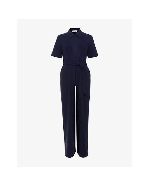 Phase Eight Blue Tabitha Wide-Leg Woven Jumpsuit