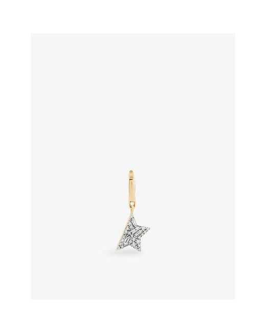 Kismet by Milka White Comet Mini 0.05Ct Baguette-Diamond And 0.07Ct Diamond Charm