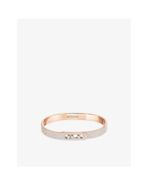 Messika Natural Move Noa Pavé 18Ct And 2.3Ct Diamond Bangle Bracelet