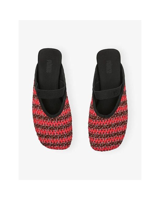 FLOWZE Red Flò Woven Mules
