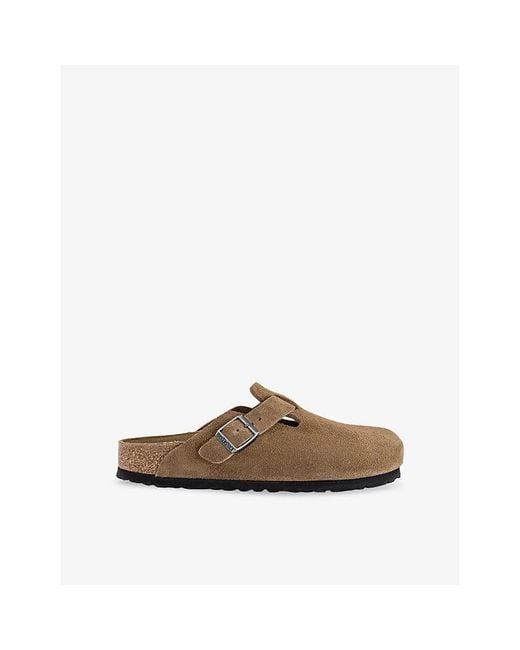 Birkenstock Brown Boston Suede Clogs