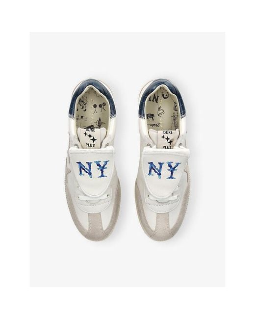 Duke & Dexter White Plus Duke New York Leather Trainers for men