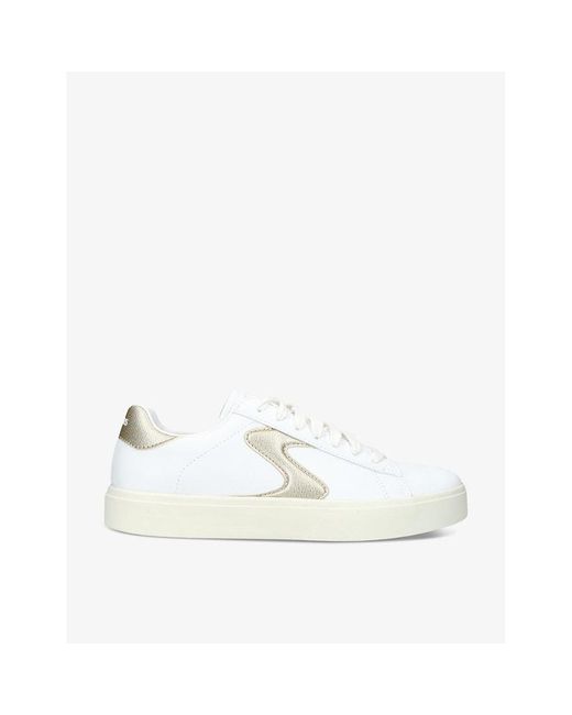Skechers White Eden Lx Beaming Glory Faux-leather Low-top Trainers