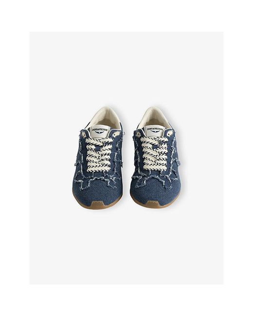 Zadig & Voltaire Blue Dance Denim Trainers