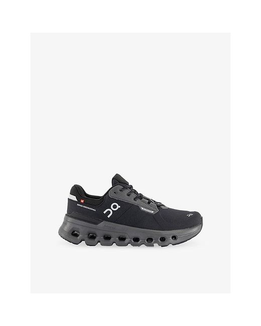On Shoes Black Cloudrunner 2 Mesh Trainers