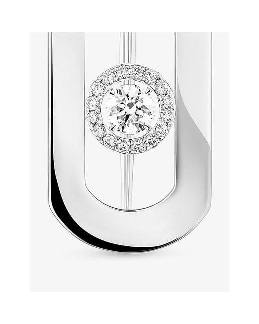 Messika White So Move 18Ct- And 0.15Ct Diamond Brooch