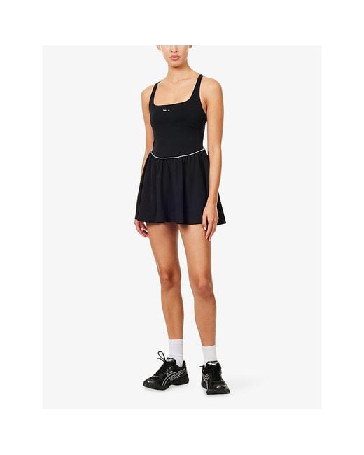 WE Are Tala Black Skinluxe Floaty Active Stretch-Woven Dress