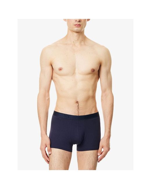 Derek Rose Blue Alex Hipster Stretch-Modal Boxer Briefs for men