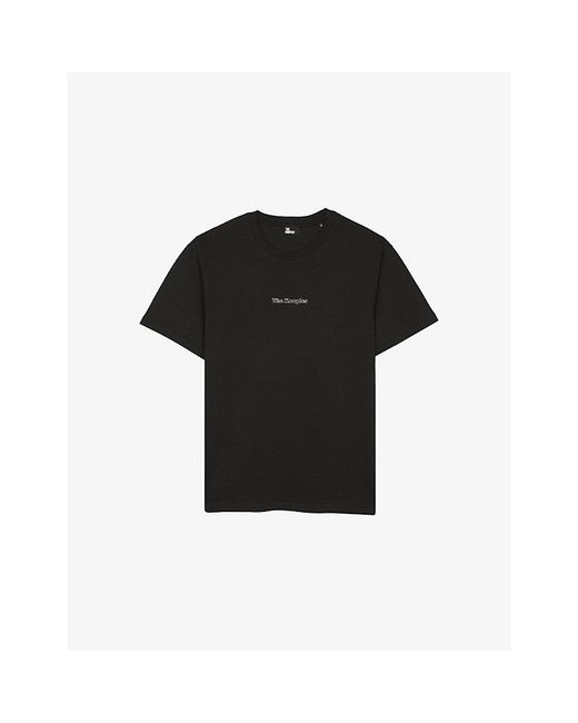 The Kooples Black Branded Short-Sleeved Cotton-Jersey T-Shirt for men