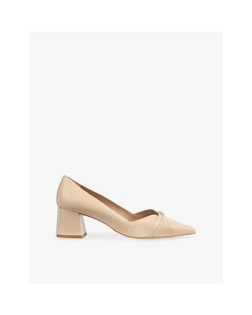 L.K.Bennett Natural Heather Leather And Suede Courts