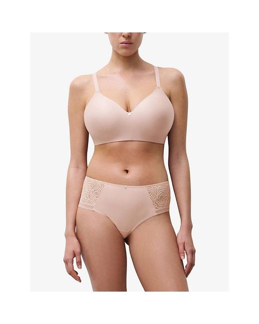 Chantelle Pink C Jolie Wirefree Memory-Foam T-Shirt Bra