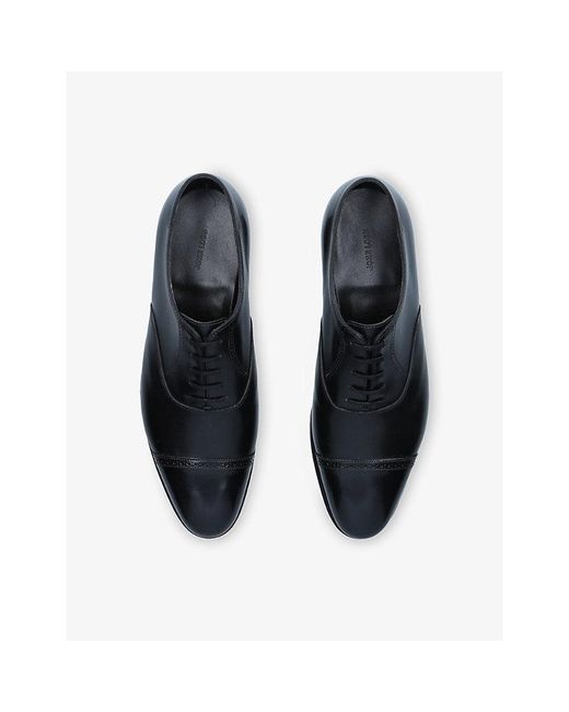 John Lobb Black City Ii Leather Oxford Shoes for men