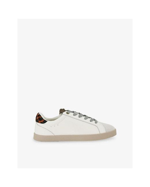 Kurt Geiger White Britton Leather Trainers