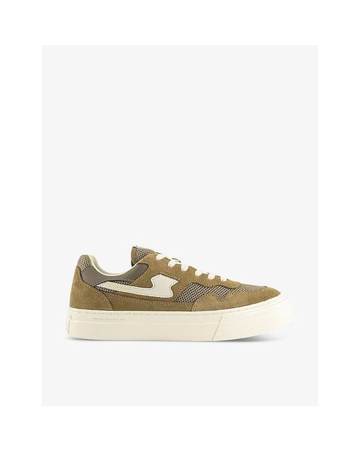 Stepney Workers Club Multicolor Pearl S Strike Suede And Mesh Low-top Trainers for men