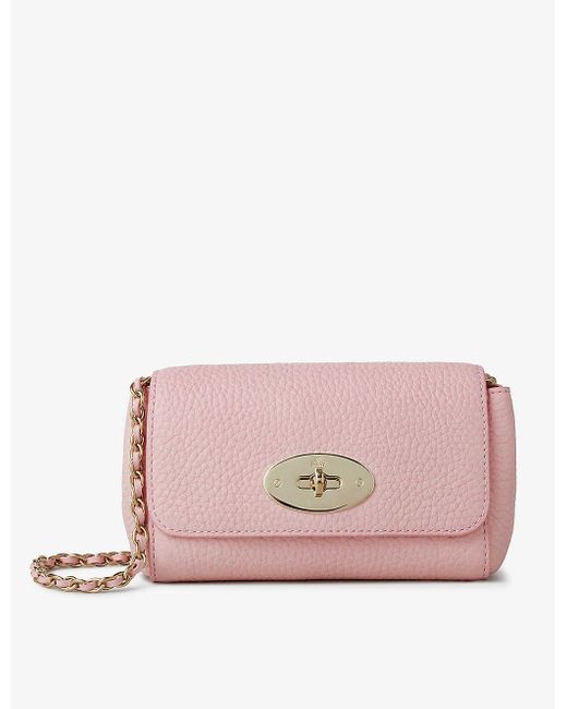Mulberry Pink Lily Mini Grained-leather Shoulder Bag